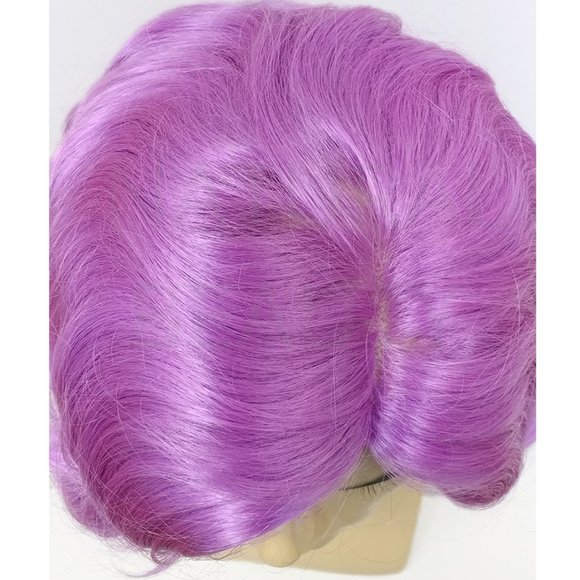 Unisex purple colonial judge baroque ringlets wig - Picture 5 of 6